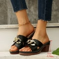 thumbnail image 1 of Hoshose High Heel Sandals for Women Fish Mouth Wedge Sandals Wide Width, 1 of 9