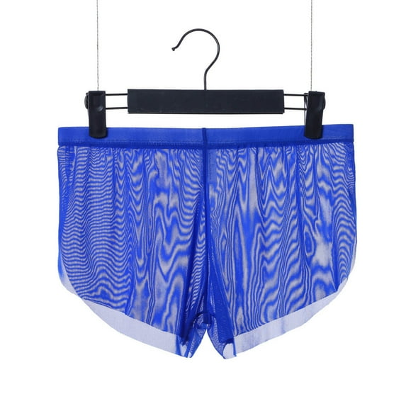 Hoshose Men's Sexy Boxer Underwear Smooth Trunks Underpant Summer Mesh Underwear for Men
