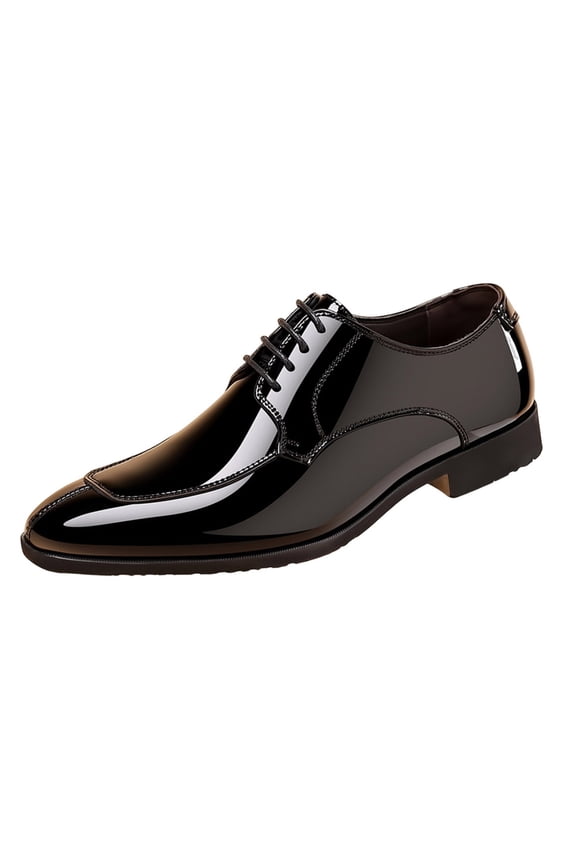 Mens Dress Shoes Modern Classic Formal Business Wedding Work Black Leather Shoes Men