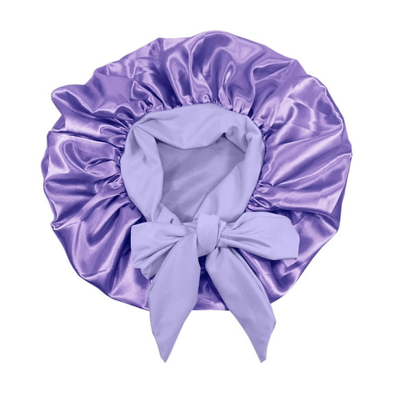 Hoshose Silk Hair Bonnets for Sleeping Elastic Wide Band Satin Hair Wrap Bonnets for Sleeping Black Women Men Silk Satin Bonnets for Sleeping