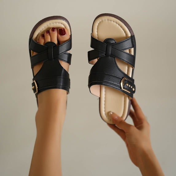 Hoshose Slip on Sandals for Women Summer Orthopedic Sandals for Women