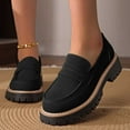 thumbnail image 1 of Wensltd Spring and Summer Casual Women Flat Shoes Slip on Walking Shoes Comfortable Platform British style Loafers, 1 of 9