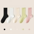 thumbnail image 1 of Hoshose Spring and Summer Thin Socks for Men Women Cozy Fashion Breathable Cotton Middle Tube Socks Size 7-12, 1 of 3