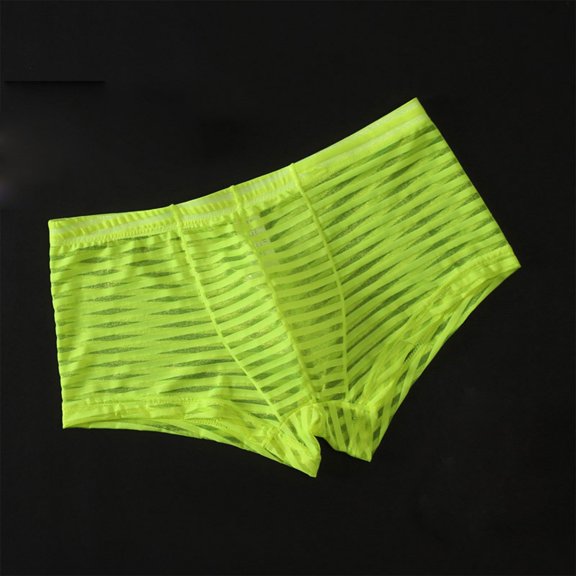 Hoshose Summer Mens Boxer Briefs See Through Underwear Ultra Thin Sheer Trunks Breathable