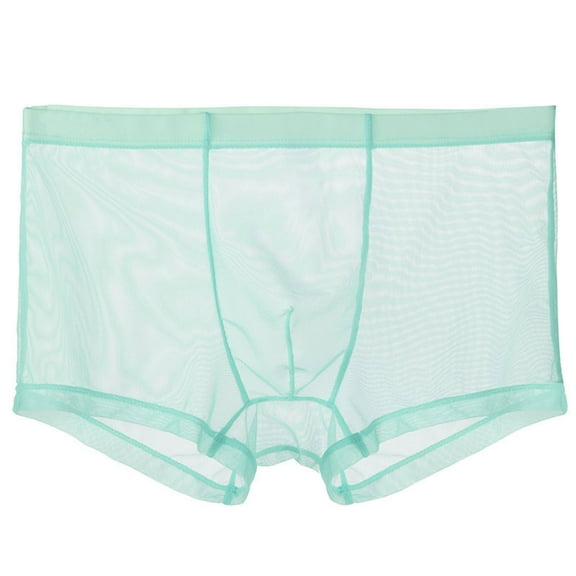 Hoshose Summer Mens Boxer Briefs See Through Underwear Ultra Thin Sheer Trunks Breathable