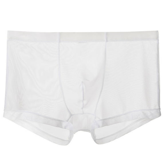 Hoshose Summer Mens Boxer Briefs See Through Underwear Ultra Thin Sheer Trunks Breathable