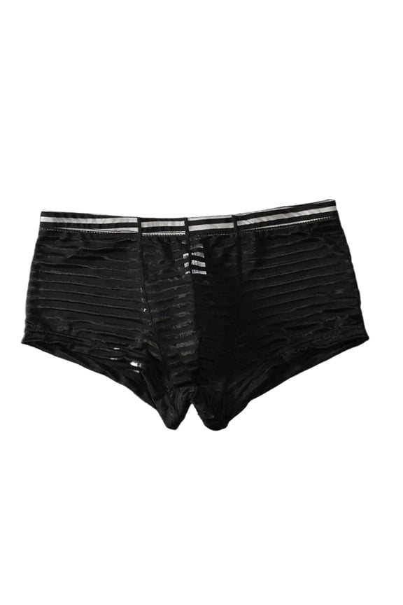 Summer Mens Boxer Briefs See Through Underwear Ultra Thin Sheer Trunks Breathable