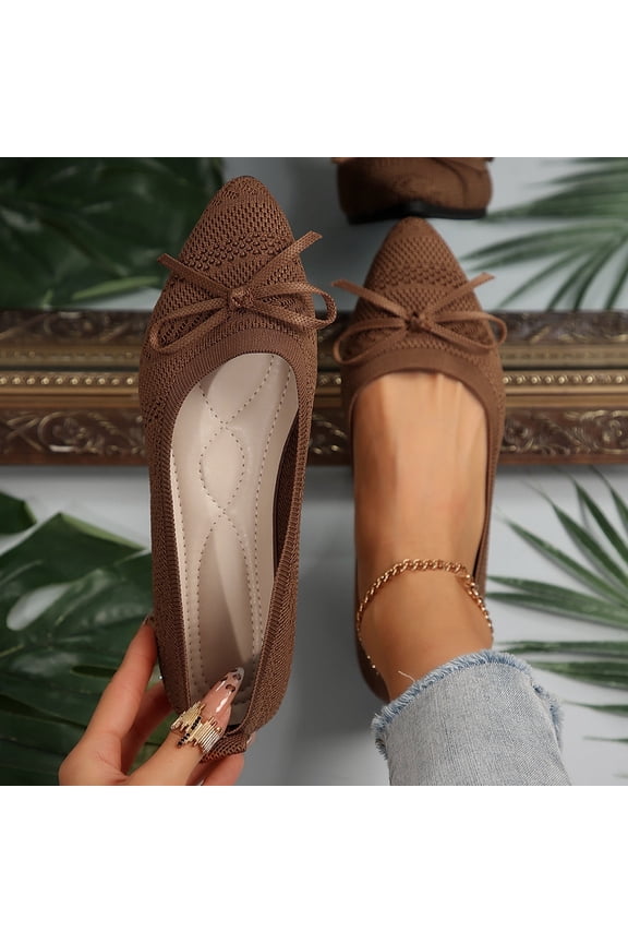 Summer Mesh Flats for Women Solid Color Round Breathable Low Heel Comfortable Casual Women Nude Shoes