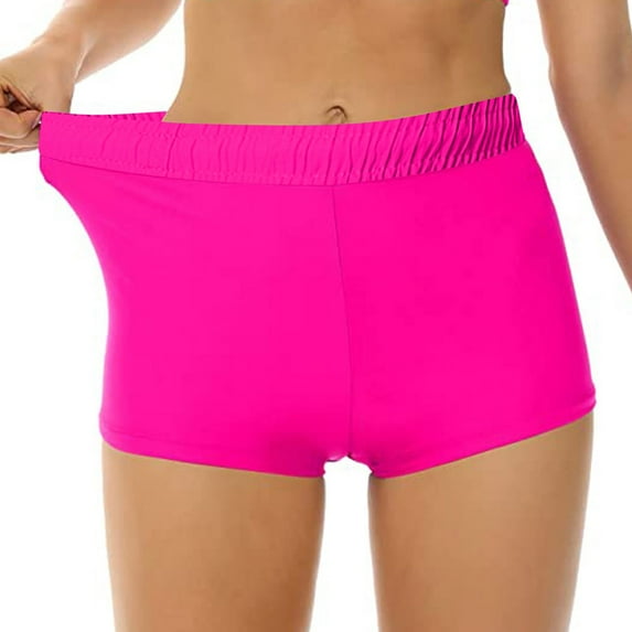 Hoshose Swim Shorts Women High Waisted Bathing Suit Summer Beach Bottoms Swimwear
