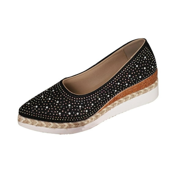 Wensltd Wedge Shoes for Women Closed Toe Fashion Breathable Lightweight Women Low Top Shoes