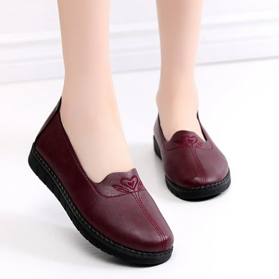 Hoshose Women Flats Stitching Shoes Round Toe Breathable Closed Toe Slip on Shoes for Women Dressy Spring&Summer