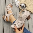 thumbnail image 1 of Hoshose Women High Heel Sandals Dress Sandals Wide Width Wedge Open Toe, 1 of 6