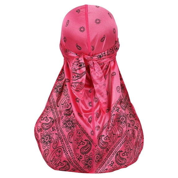 Hoshose Women Men Silk Scarf Square Headscarf Large Hair Bandana Fashion Pattern Hair Scarves