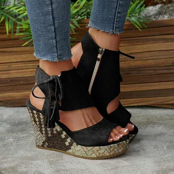 Hoshose Women Sandals Fish Mouth Slip on Sandal Comfortable
