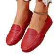 thumbnail image 1 of Hoshose Women's Flats Shoes Ballet Flats Dress Shoes Solid Color Comfortable PU Leather Slip on Shoes for Women, 1 of 7