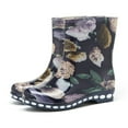 thumbnail image 1 of Hoshose Women's Mid Calf Rain Boots Waterproof Flower Anti-Slipping Galoshes Fashion Wear-resistant Transparent Water Shoes, 1 of 3