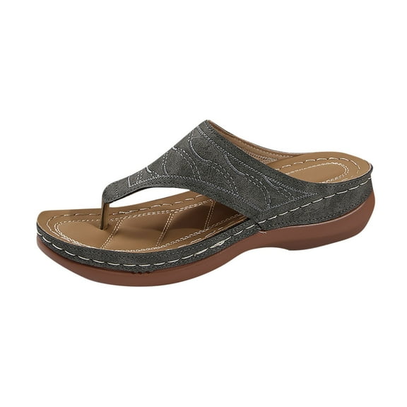 Hoshose Womens Wedge Sandals Slides Open Toe Summer Casual Women Flip Flops