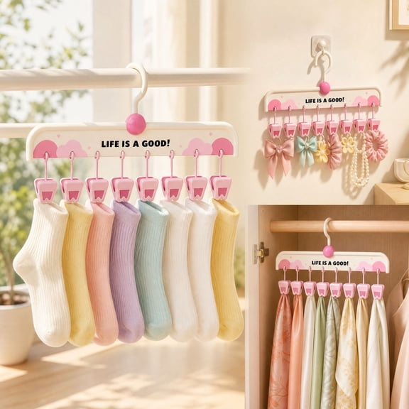 Hosiery Drying Rack Wide Clip Strong Hold for Socks Underwear Home Laundry Dormitory Travel Drying Rack Clothes Organizer Hanger Space Saving