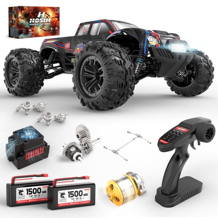 Hosim 1:10 Brushless RC Car, 4X4 All Terrain, 60+KMH, Waterproof Off-Road Racing Buggy, Black