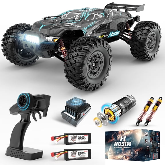 Hosim RC Car 1/10 X07W Brushless 43MPH Speed Hobby Grade 4WD All Terrain New Version