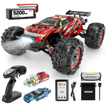 Hosim 1:10 Brushless RC Cars Remote Control Car  RC Monster Truck Racing Car 4WD High Speed 68+KMH X07 Red Toys for Adult & Kids