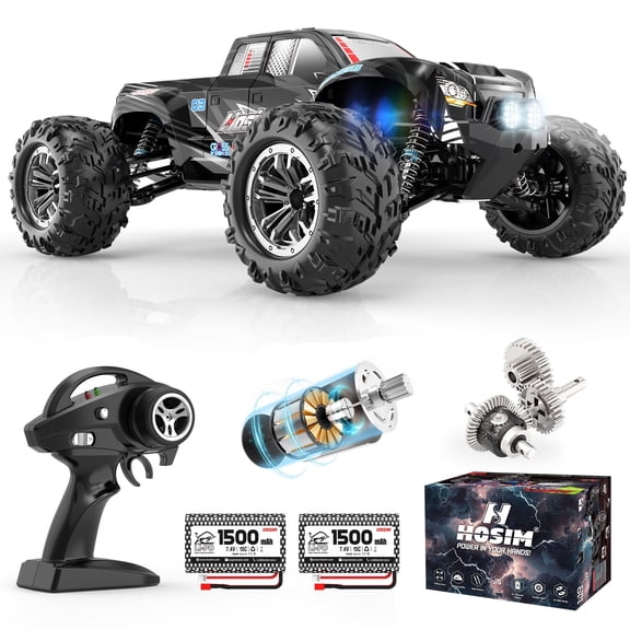Hosim 1:10 Scale Remote Control Car, High Speed RC Car 48+ KMH,Large Fast Racing Toy Gift RC Monster Trucks for Adults Boys Toys Gift
