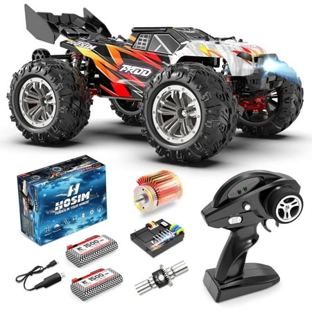 Hosim 1:14 RC Car for Adults,High Speed Remote Control Car Monster Truck 48+ KMH, 4X4 Off-Road All Terrains RTR Waterproof RC Racing Buggy Clawer Truk RC Toys Gift