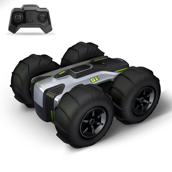 Hosim RC Stunt Cars, 4WD 2.4 Ghz High Speed Remote Control Car Double Sided 360 Flips Rotating All Terrain Speed Toys Cars Gifts Green