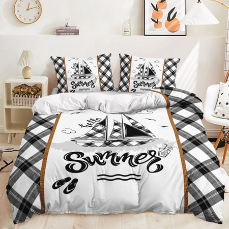 Hosima 3 Piece 3D Digital Printed Duvet Cover Full Size Bedroom Decorative Bedding Set,DEC29-Full