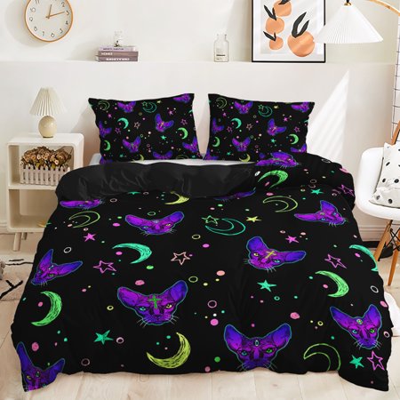 Hosima 3 Piece 3D Digital Printed Duvet Cover Full Size Bedroom Decorative Bedding Set,DEF11-Full