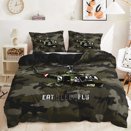 Hosima 3 Piece 3D Digital Printed Duvet Cover Full Size Bedroom Decorative Bedding Set,DEL57-Full