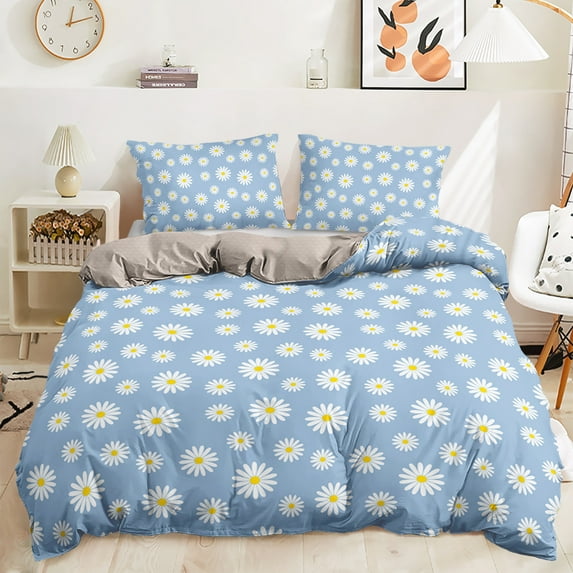 Hosima 3-Piece 3D Digital Printed Polyester Down Quilt Cover With Multiple Patterns Full Size Bedroom Decorative Bedding set,DIL026-King