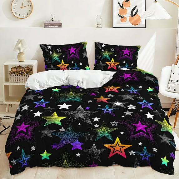 Hosima 3-piece 3D Digital Printing Duvet Cover Full Size Multi Element Pattern Children's and Adult Bedding Series,DKC72-Twin