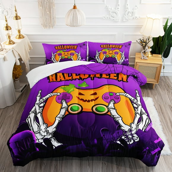 Hosima Halloween Theme Printed Comforter High Quality Fine Fiber Soft Comfortable Bedding Series,DGC76-Full