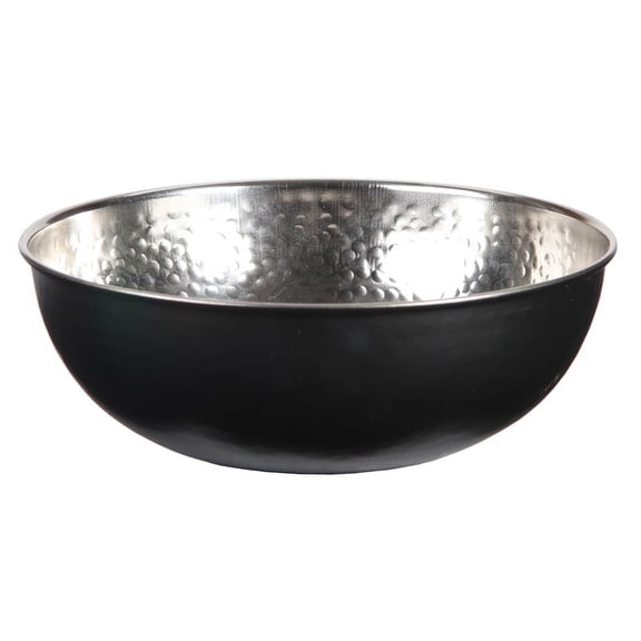 Hosley Metal Decorative Bowl Nickle & Black Finish, 10.25" Diameter – Perfect for Potpourri, LED Candles, Weddings, Centerpieces, Events & Home Décor