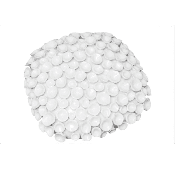 Hosley 11.5 inch Diameter, White Ceramic Nimbus Style Wall Decor