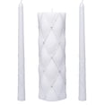 thumbnail image 1 of Hosley 11.5 inch High, White Wedding Unity Candle Set, 1 of 4