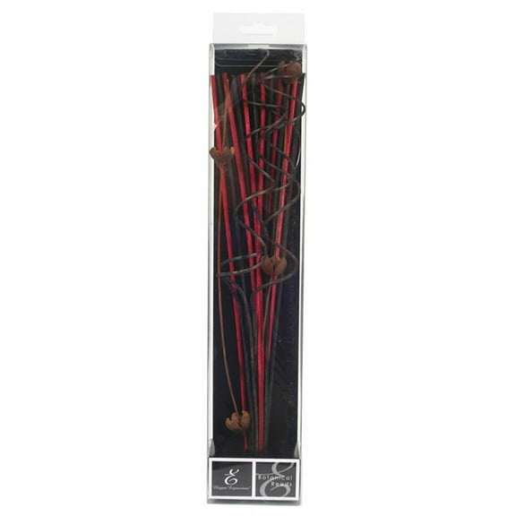 Hosley Dark Red Botanical Diffuser Reeds - 12" Replacement Sticks for Aroma Diffusers