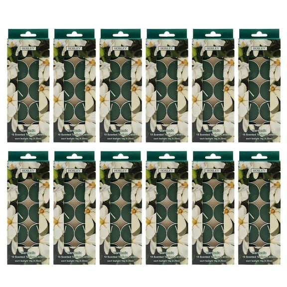 Hosley 120 Count Scented Tea Light Candles, Gardenia Fragrance for Home Decor & Events