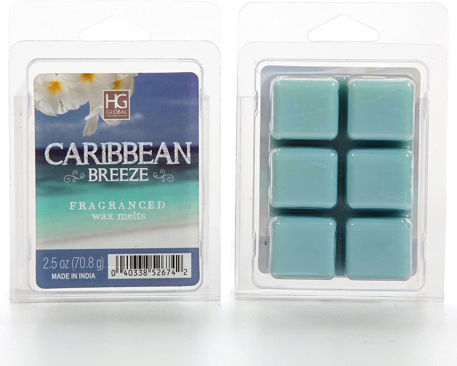 Hosley Caribbean Breeze Scented Wax Melts Cubes – 2.5 oz Each, Hand Poured Wax with Essential Oils, Long Lasting Wax Tarts for Warmers, Home Fragrance, Aromatherapy, Spa, Meditation, Reiki & Weddings