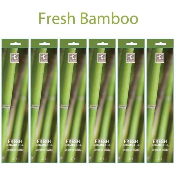 Hosley Fresh Bamboo Incense Sticks 240 Count Bulk Pack - Home Meditation Aromatherapy