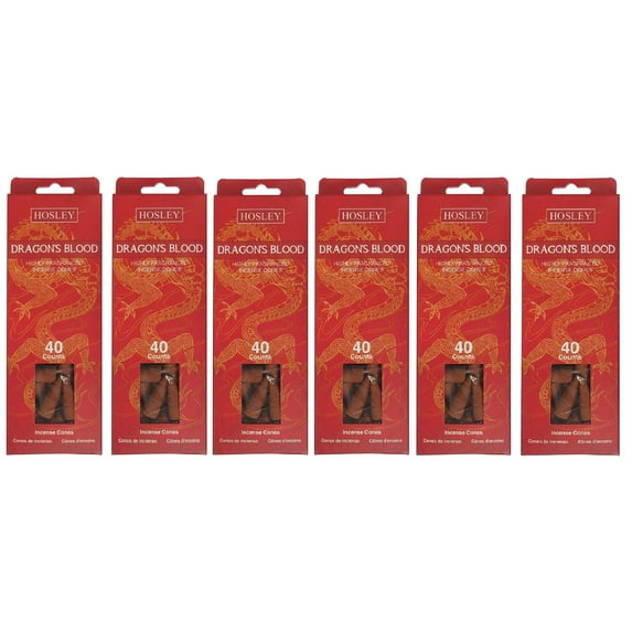 Hosley 240-Pack Dragon’s Blood Incense Cones, Essential Oil Infused, Ideal for Meditation, Aromatherapy, Spa, Home, Bath, Weddings, Gifts