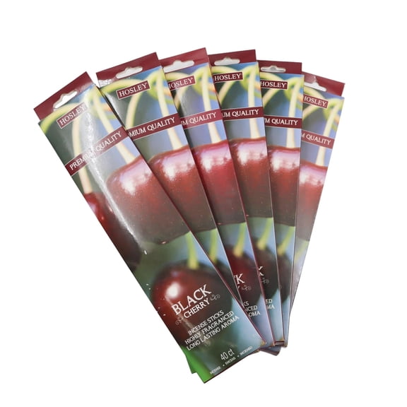 HOSLEY Black Cherry Incense Sticks, 240 Count, Home Fragrance for Meditation, Yoga and Relaxation
