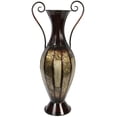 thumbnail image 1 of Hosley 26 Inch High Tall 2 Toned Multi-color Metal Vase with Handles, 1 of 8