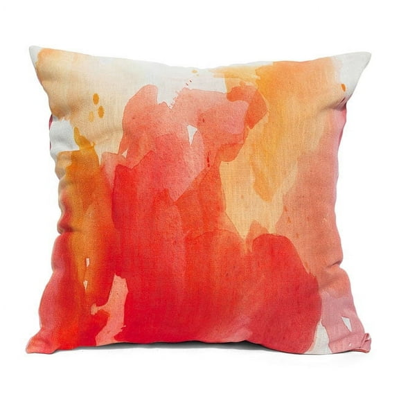 Hosley Submerge 26 in x 26 in Orange Cushion, 100% Polyester