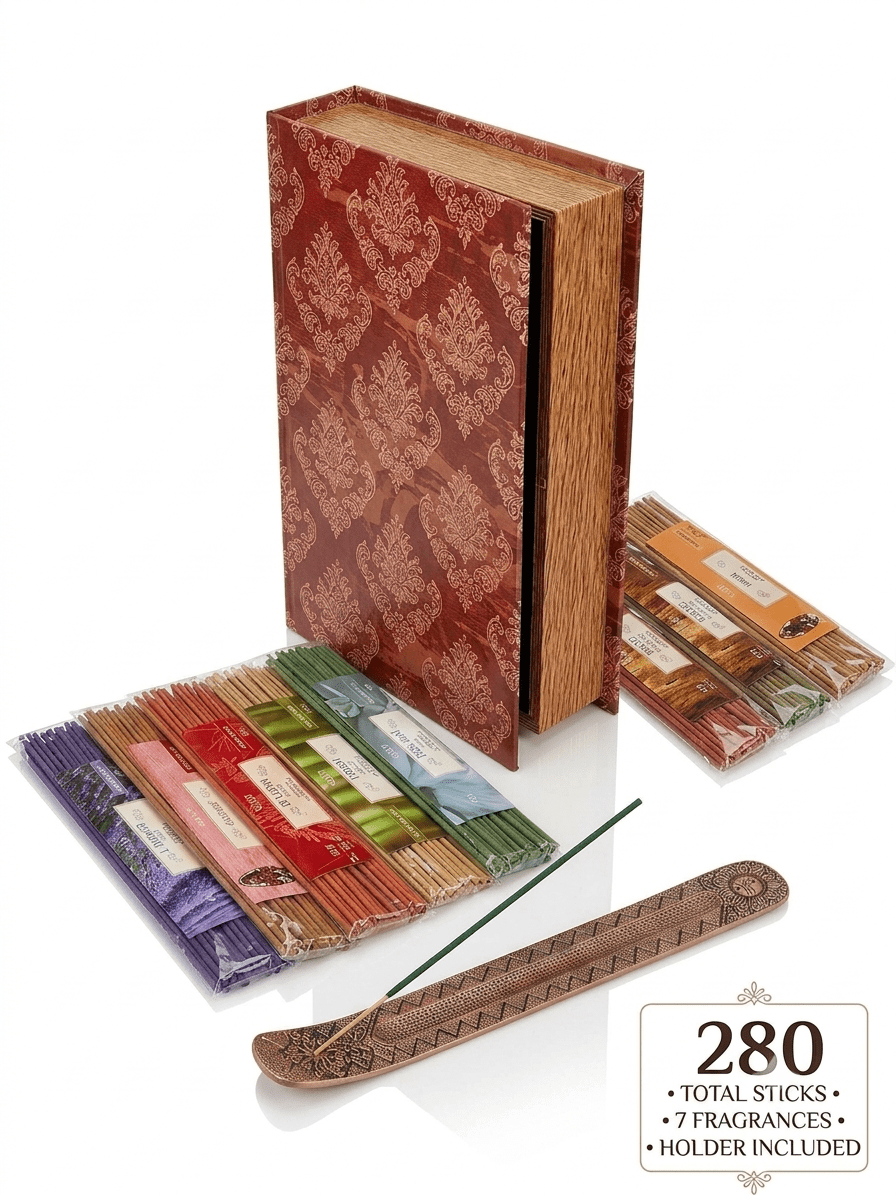 Incesce Sticks Hosley 280 Count Assorted Incense Sticks Gift Set with Incense Holder ...