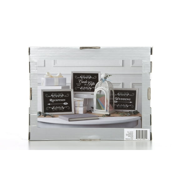 Hosley Farmhouse Wedding Signage 11.5 Inch Long. 3 Pack of Directional Event Signs Wedding Reception and Cards and Gifts Signs. Ideal for Party Weddings Special Occasions O9