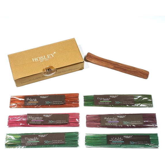 Hosley 300 Pack Assorted Incense Sticks with Holder