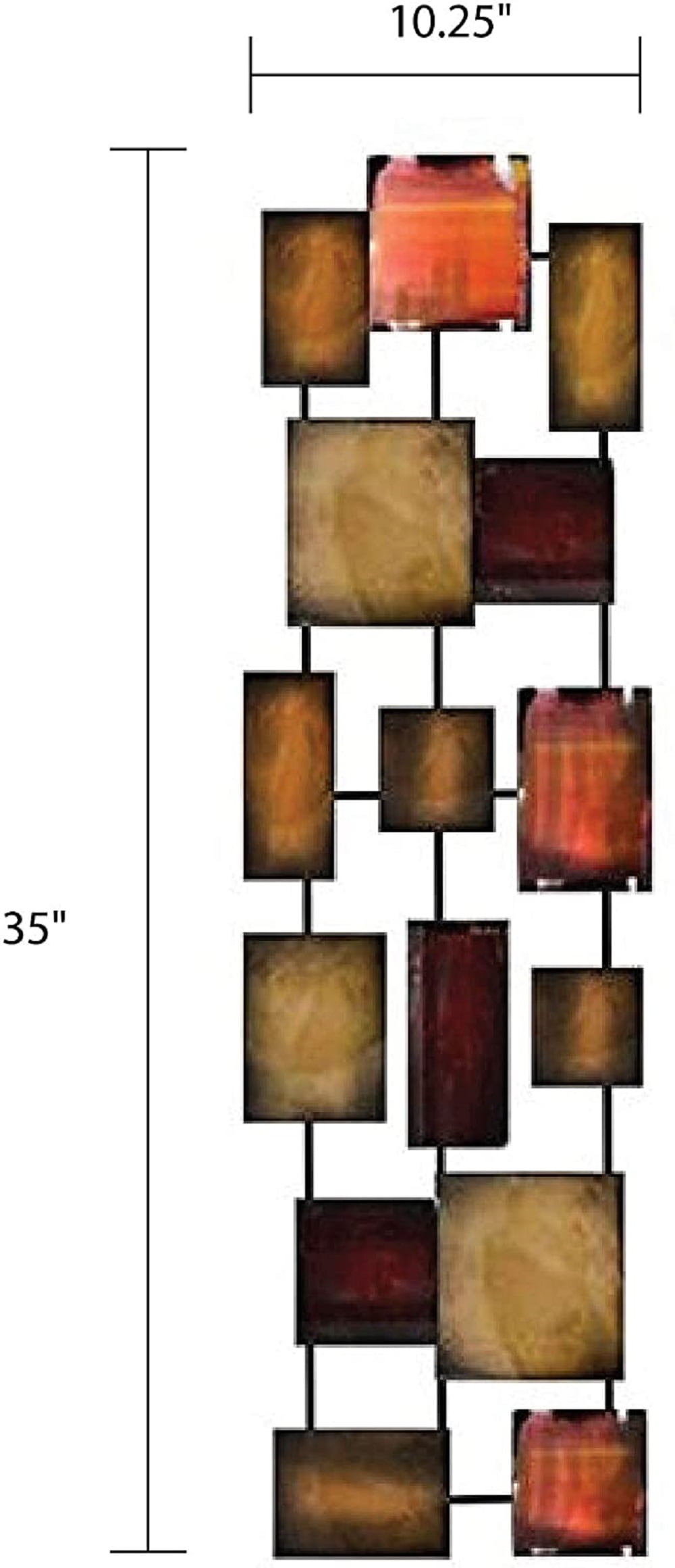 Hosley 35 inch High, Multi-color Metal Wall Decor