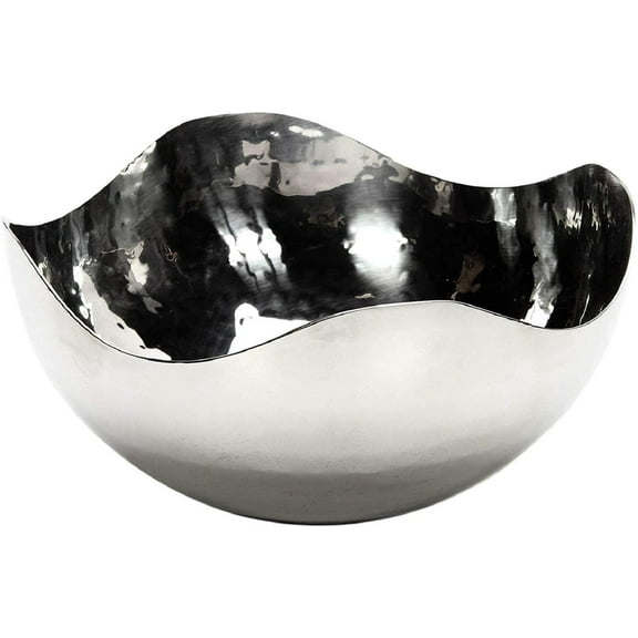 Hosley 5.75 Inch Diameter Silver Finish Metal Bowl